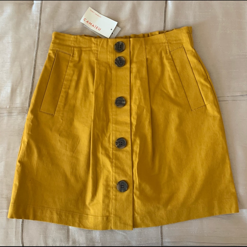Camaieu French Brand Short Skirt Mustard EUR 38